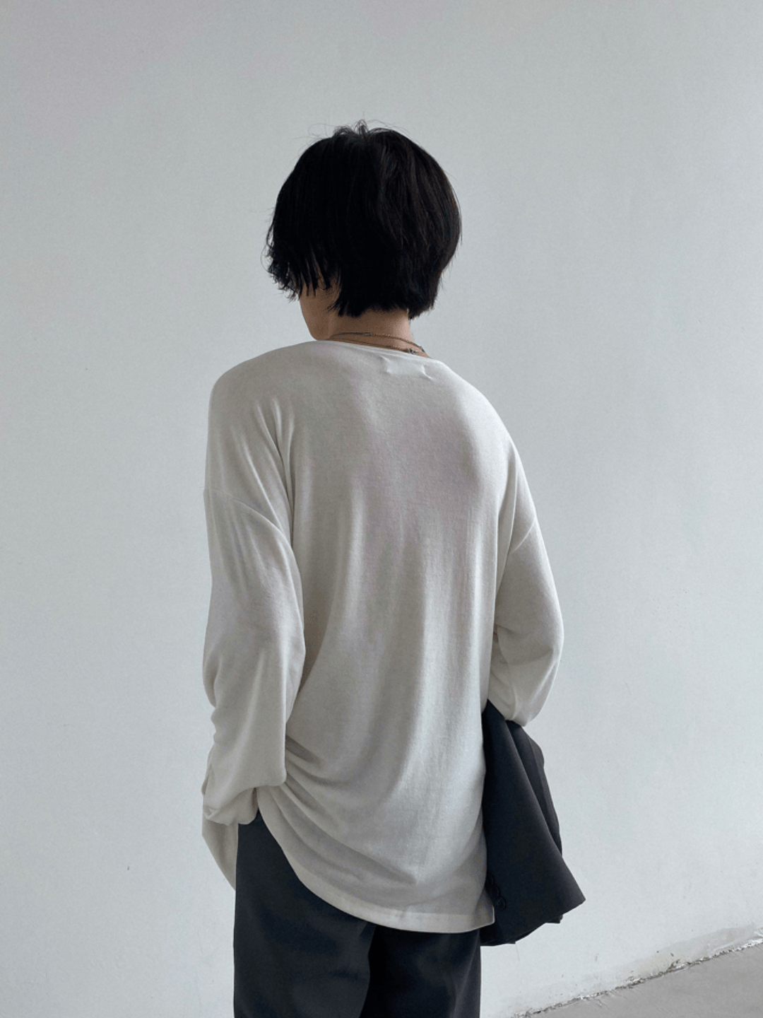 [GENESISBOY] Wool feel fabric high T-shirt st1303