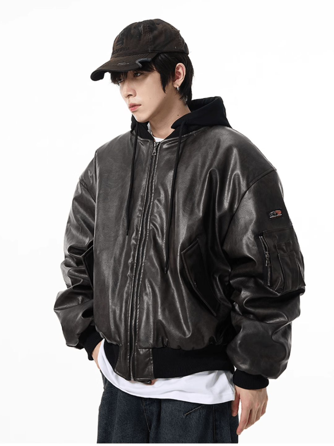 [motherfucker] American flight jacket leather jacket st1774