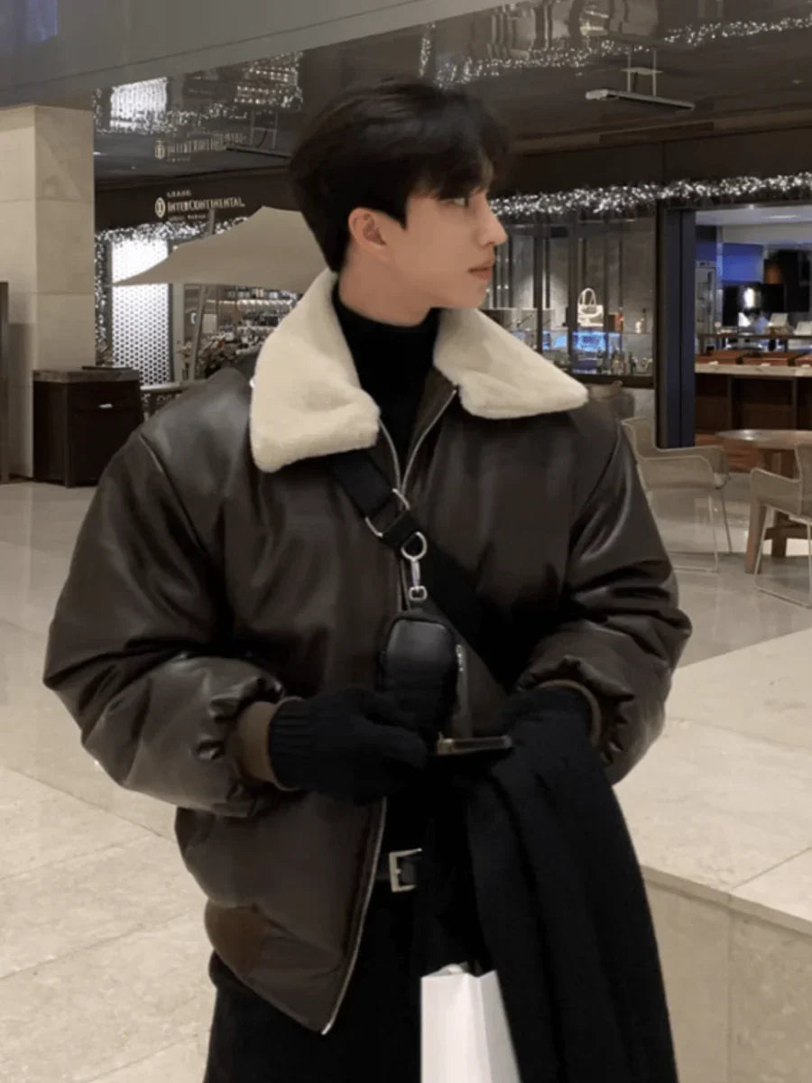 KOREAN LAMB WOOL COTTON COAT JACKET ST1053