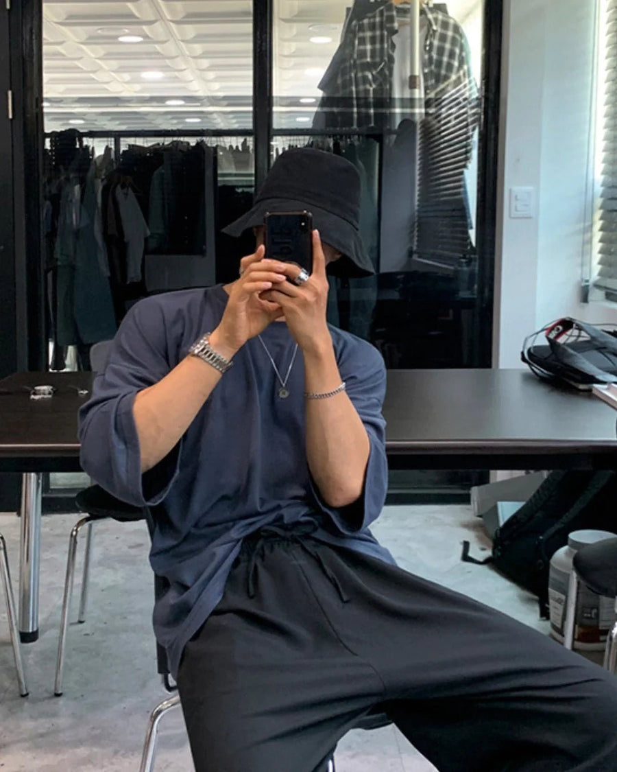 [MRCYC] 면 소재 루즈핏 라운드넥 반팔 티셔츠 ST1054 