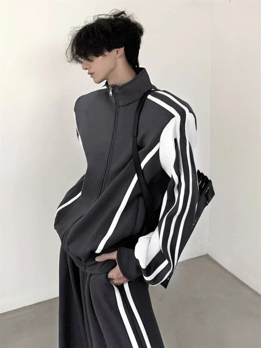 [가을바람] 캐주얼 스트라이프 수트 