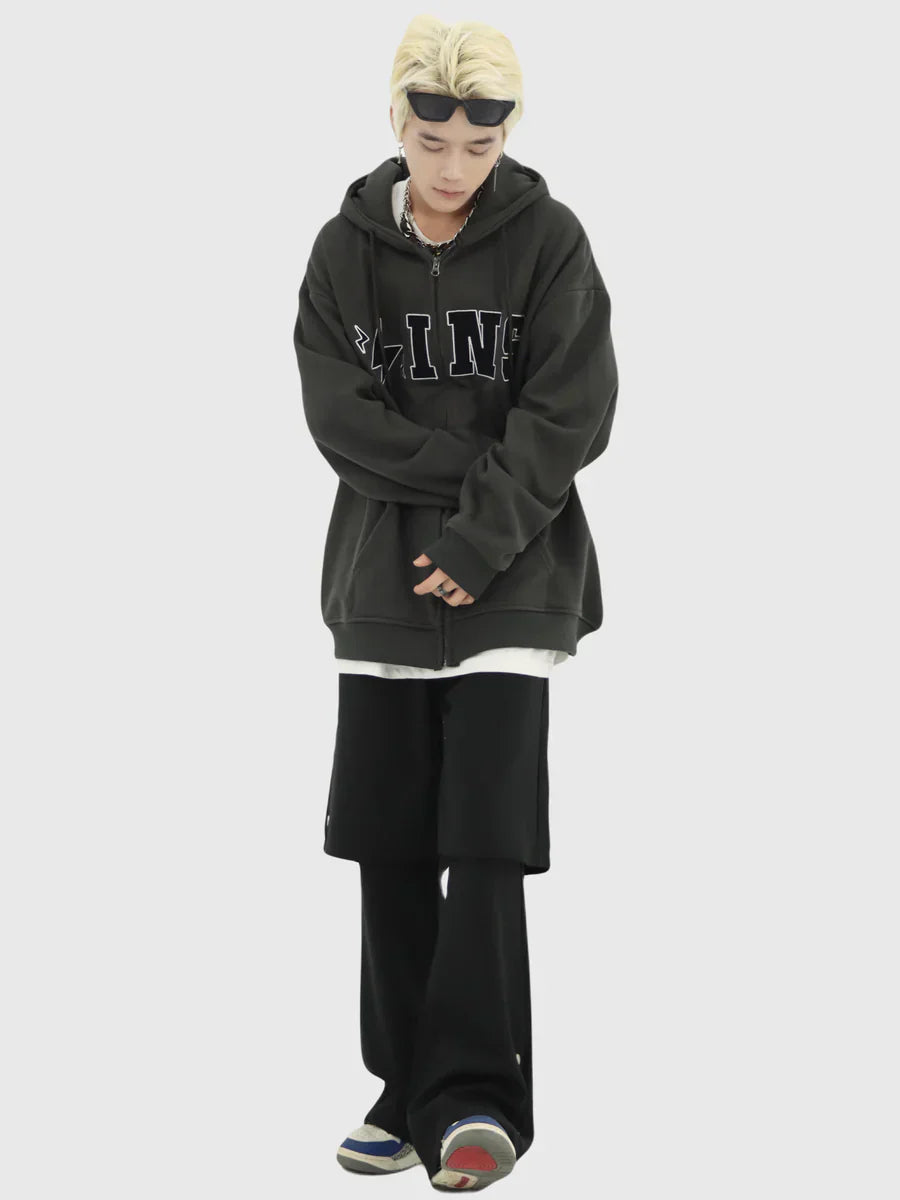 [INSstudios] BIG LOGO ZIPPER JACKET ST556