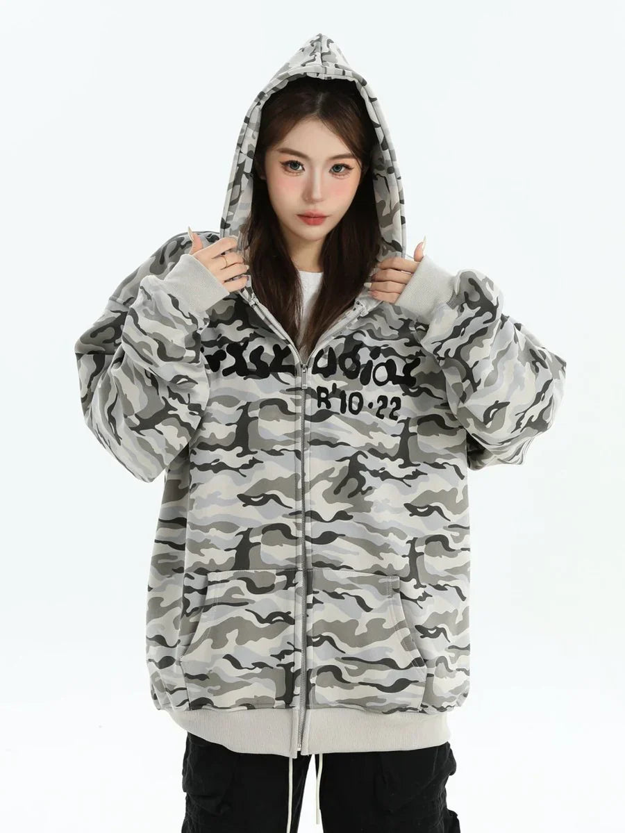 [INSstudios] FULL PRINT CAMOUFLAGE JACKET ST1251