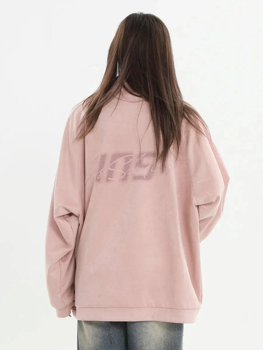 [INSstudios] STRIPED CASUAL ZIPPER JACKET ST1196