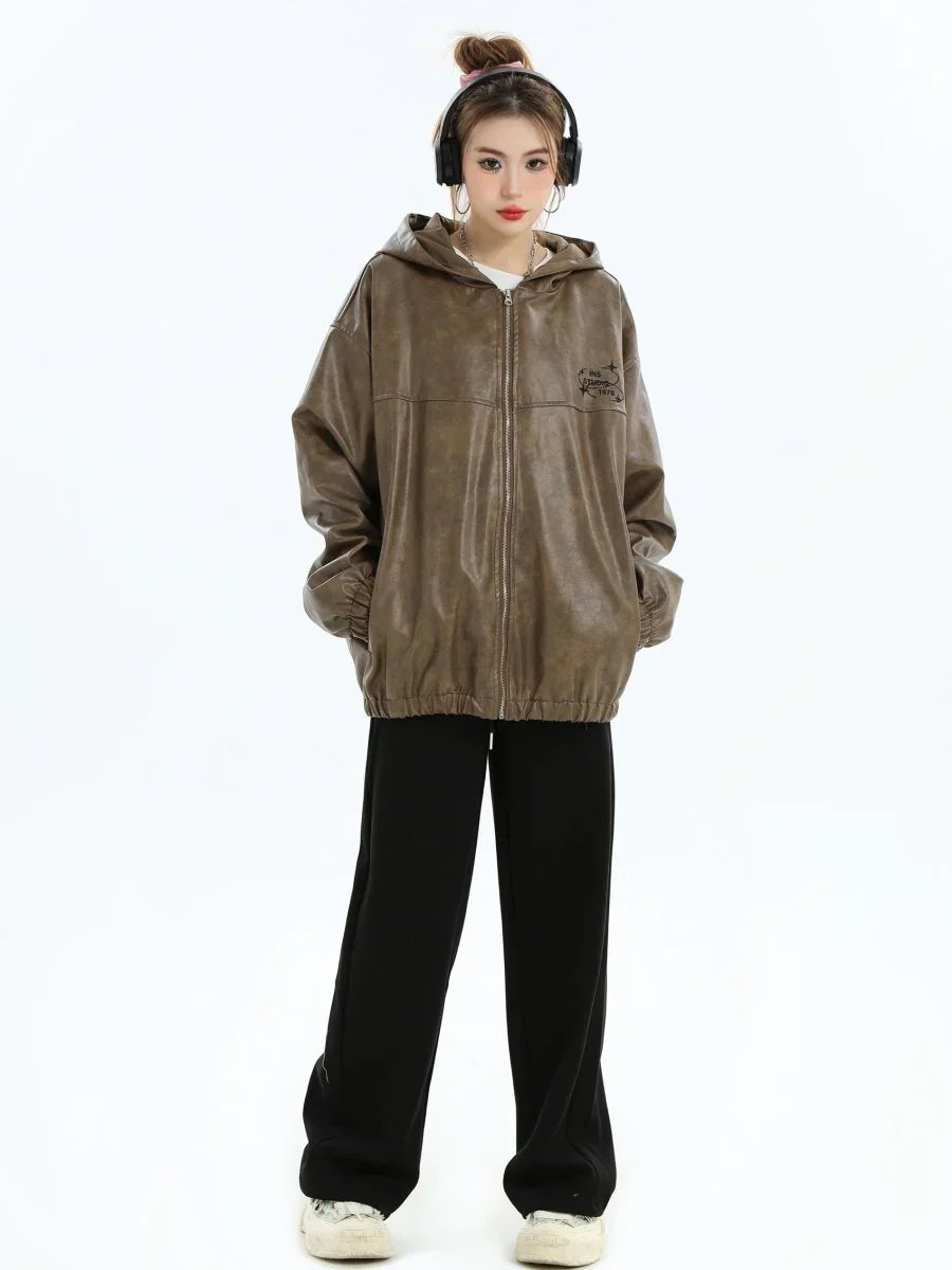 [INSstudios] PU LEATHER JACKET ST1204