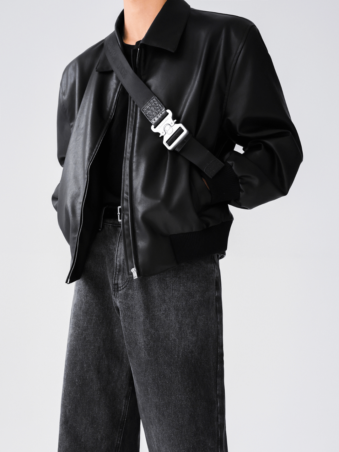 [HOHO] Dumb black leather jacket st1523