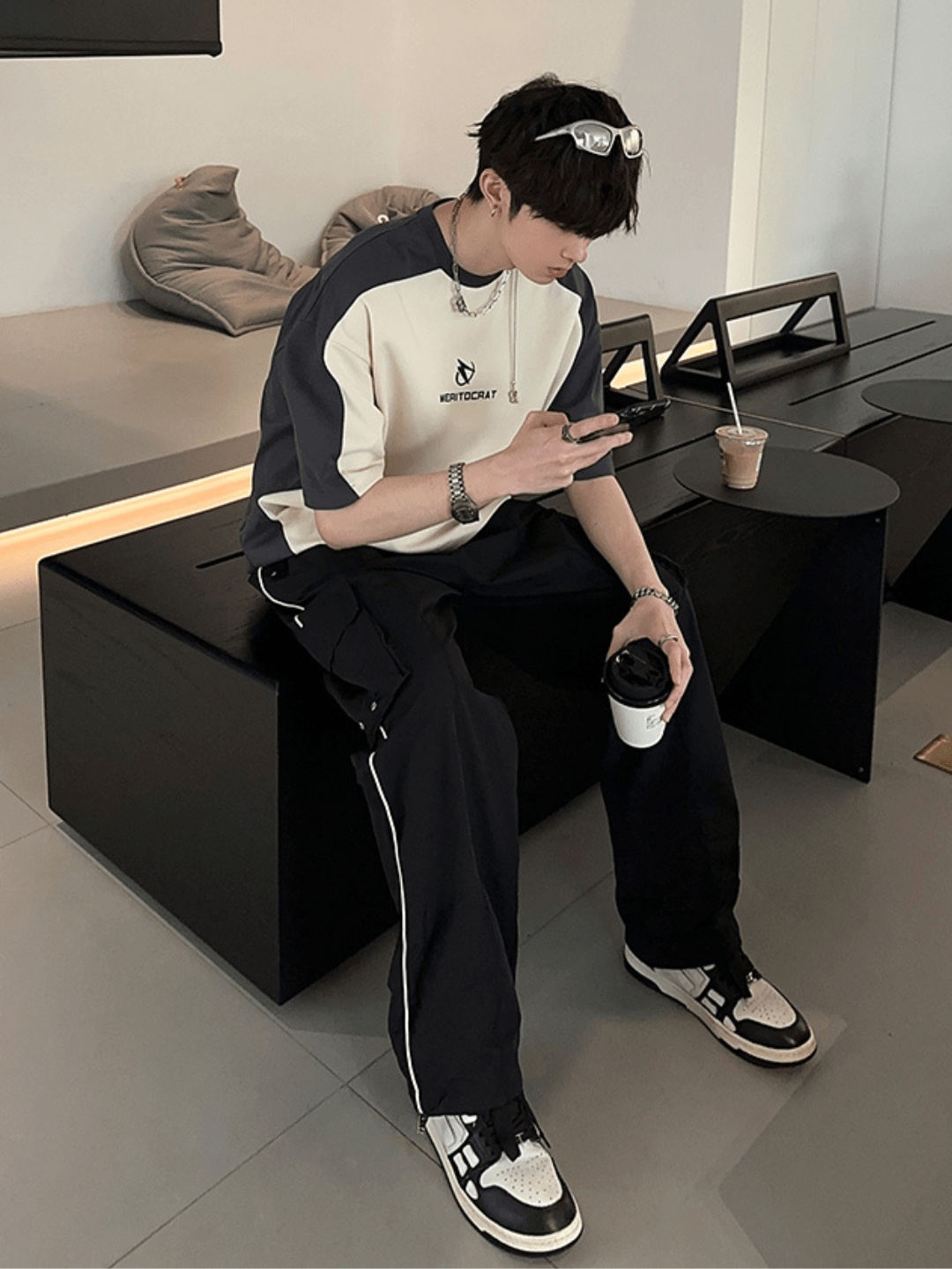 [JH HOMME] loose summer half-sleeve design t-shirt st2258