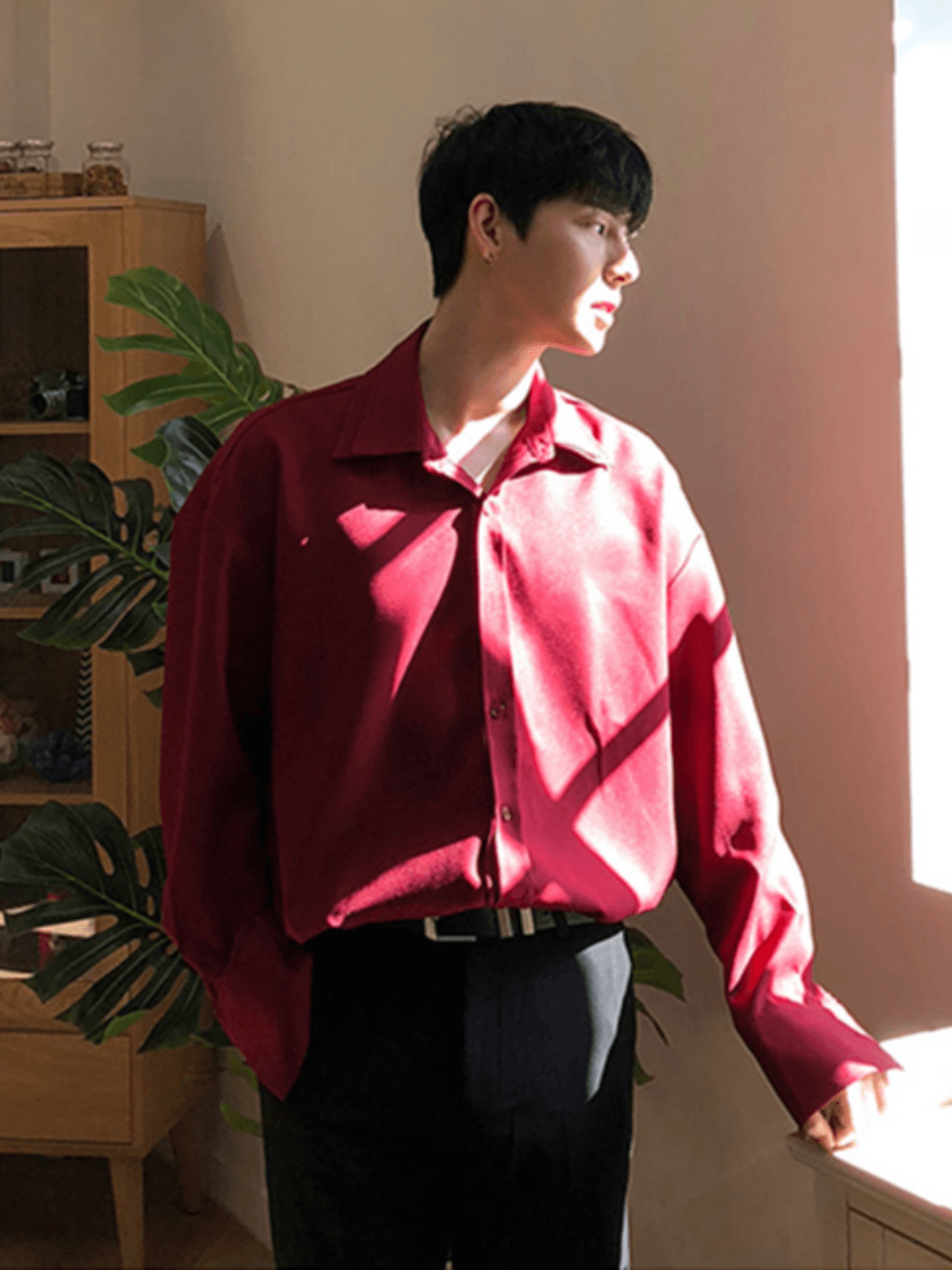 [DAVID&ME] Handsome Ice Silk Shirt st1197