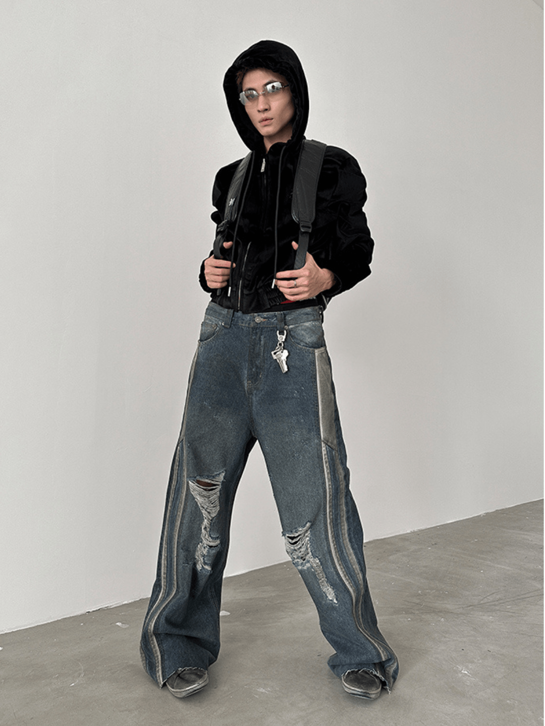 [GENESISBOY] 워싱 처리된 찢어진 청바지 st1981