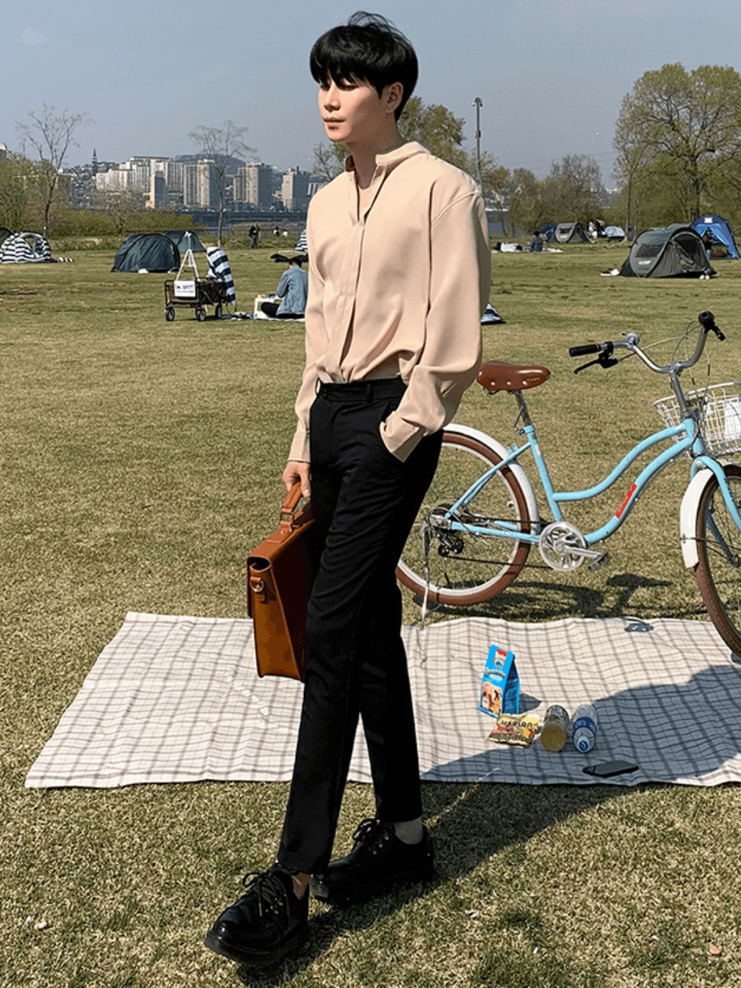 [MRCYC] Loose Silky Shirt st1221