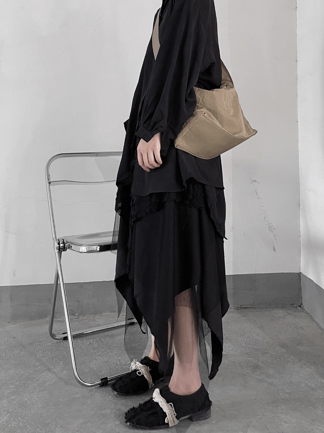 디자인 드로스트링 듀얼 유즈 숄더 크로스바디 백 st1637