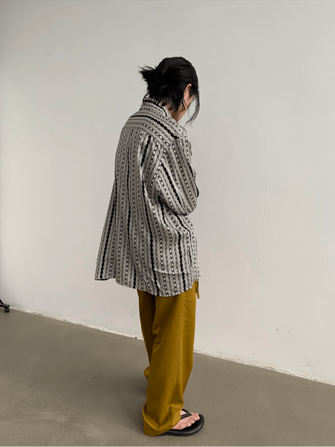 [GENESISBOY] 실크 드레이프 루즈핏 셔츠 st1310 