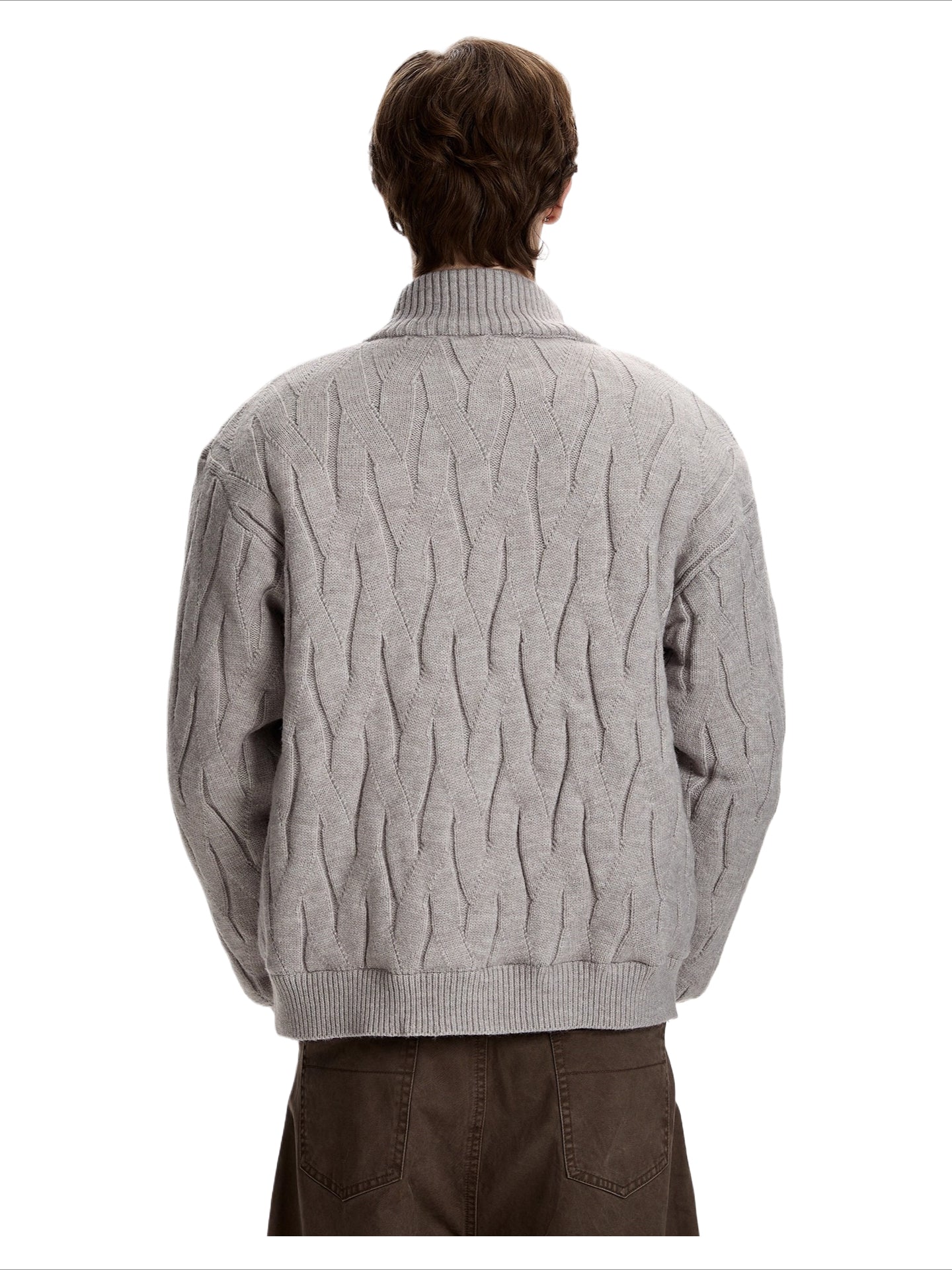 American twisted knitted sweater jacket SIN0960