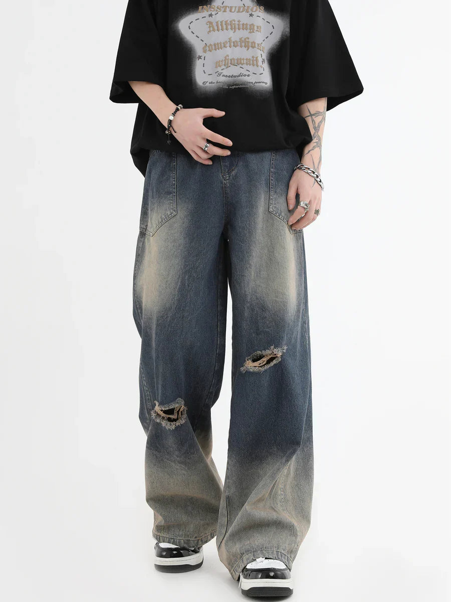 [INSstudios] AMERICAN CUT WASH JEANS ST561