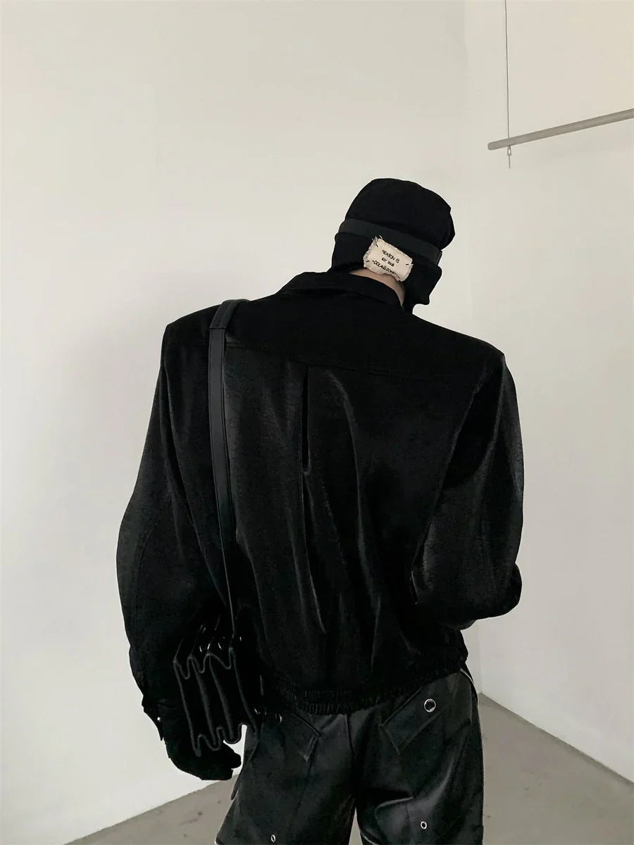 [AUTUMNWIND] 숄더패드 실루엣 라펠 숏 재킷 ST517 