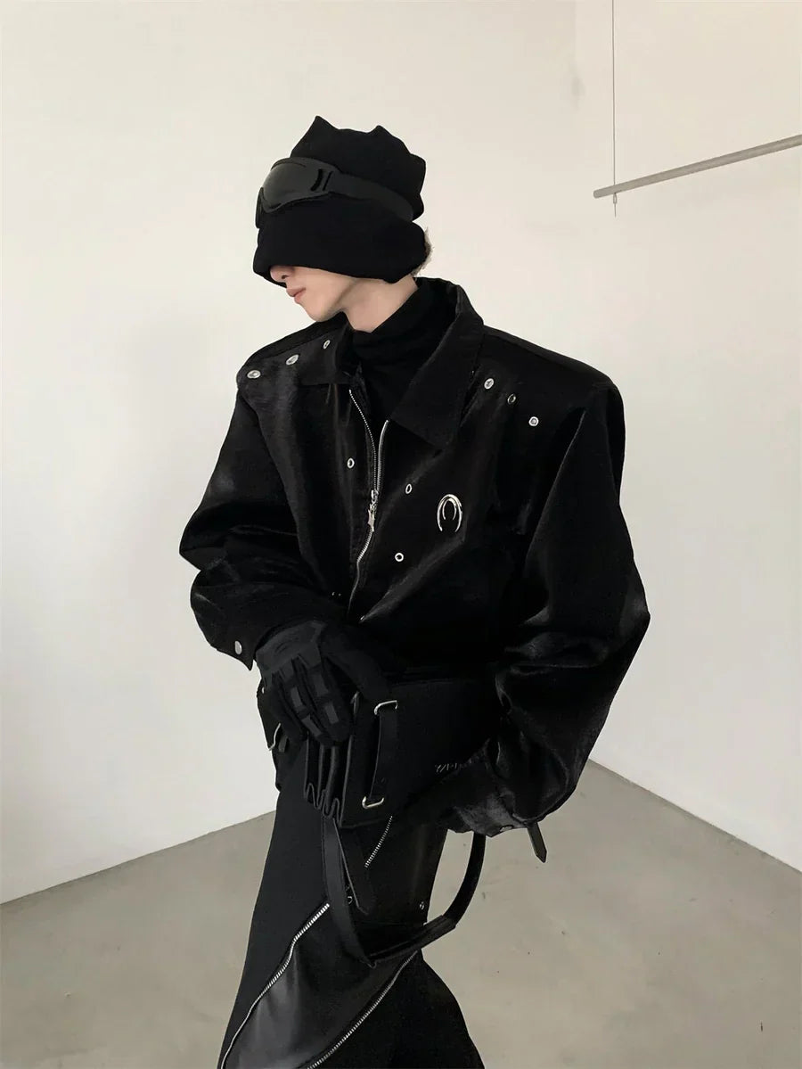 [AUTUMNWIND] 숄더패드 실루엣 라펠 숏 재킷 ST517 