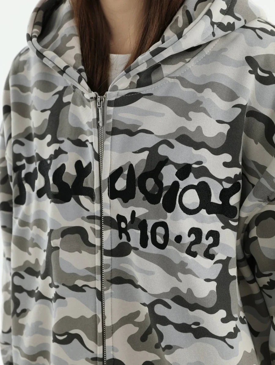 [INSstudios] FULL PRINT CAMOUFLAGE JACKET ST1251