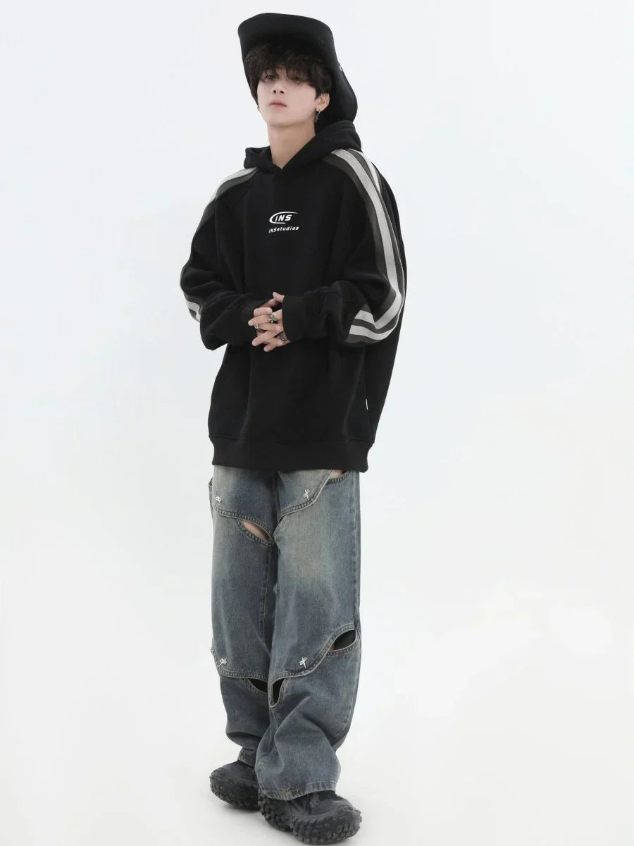 [INSstudios] METAL HOLE BREAKING JEANS ST1231