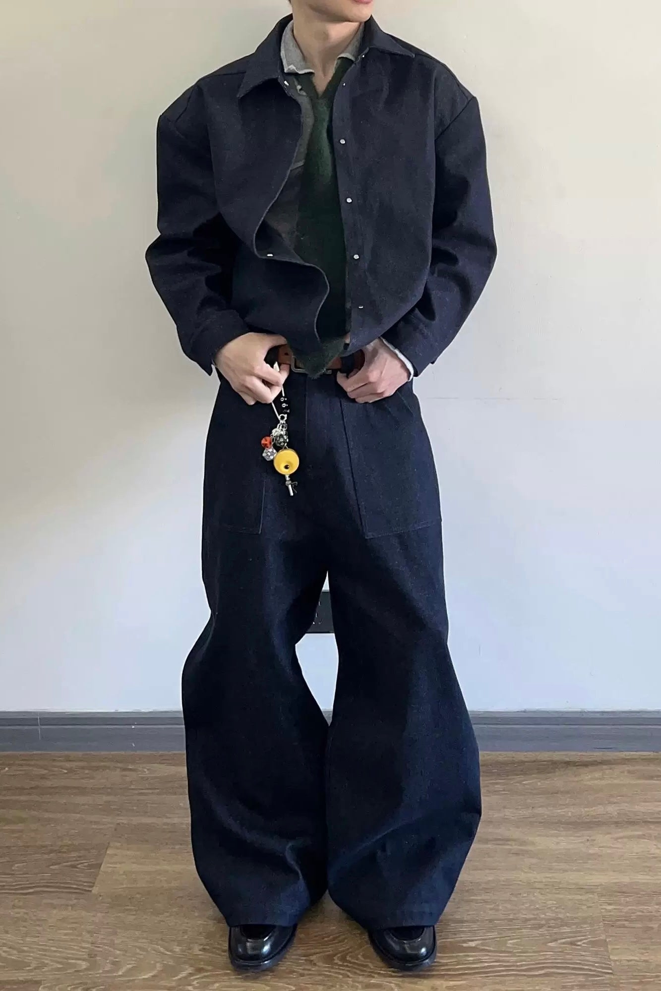 [플랫룸] 13온스 생지 데님 스트럭처드 셔츠 재킷 ST2052 