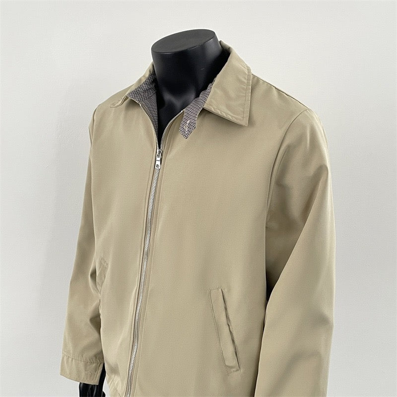 [플랫룸] 클린핏 체크무늬 칼라 지퍼 재킷 st5010