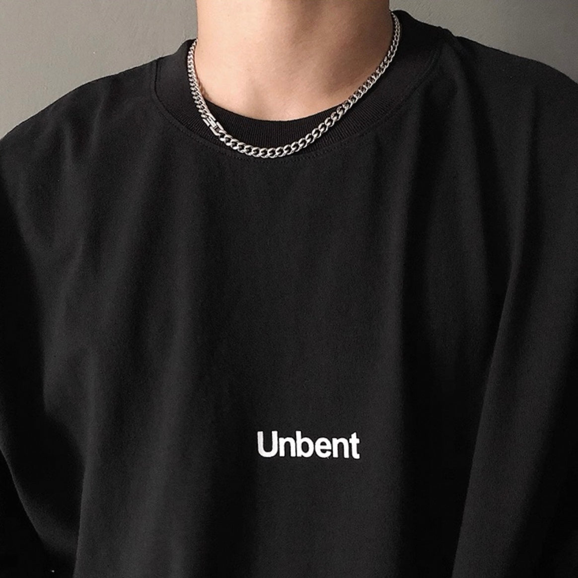 [STEP BL_CK] 티타늄 스틸 쿠반 링크 목걸이 st5059