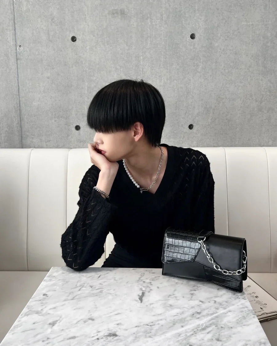 Halskette und Armband aus Stahlkette ST1072 