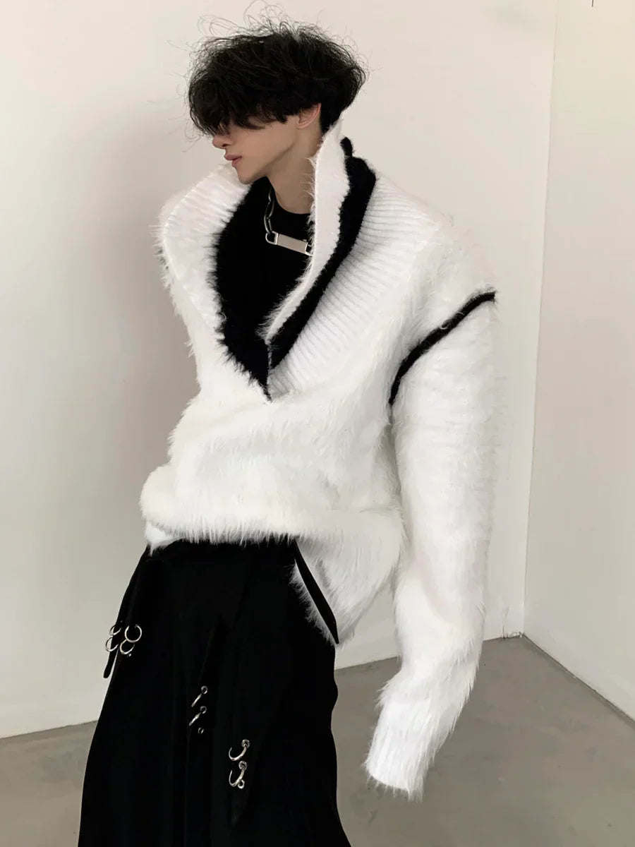 [가을바람] 디자인 루즈핏 브이넥 니트 스웨터 ST613 