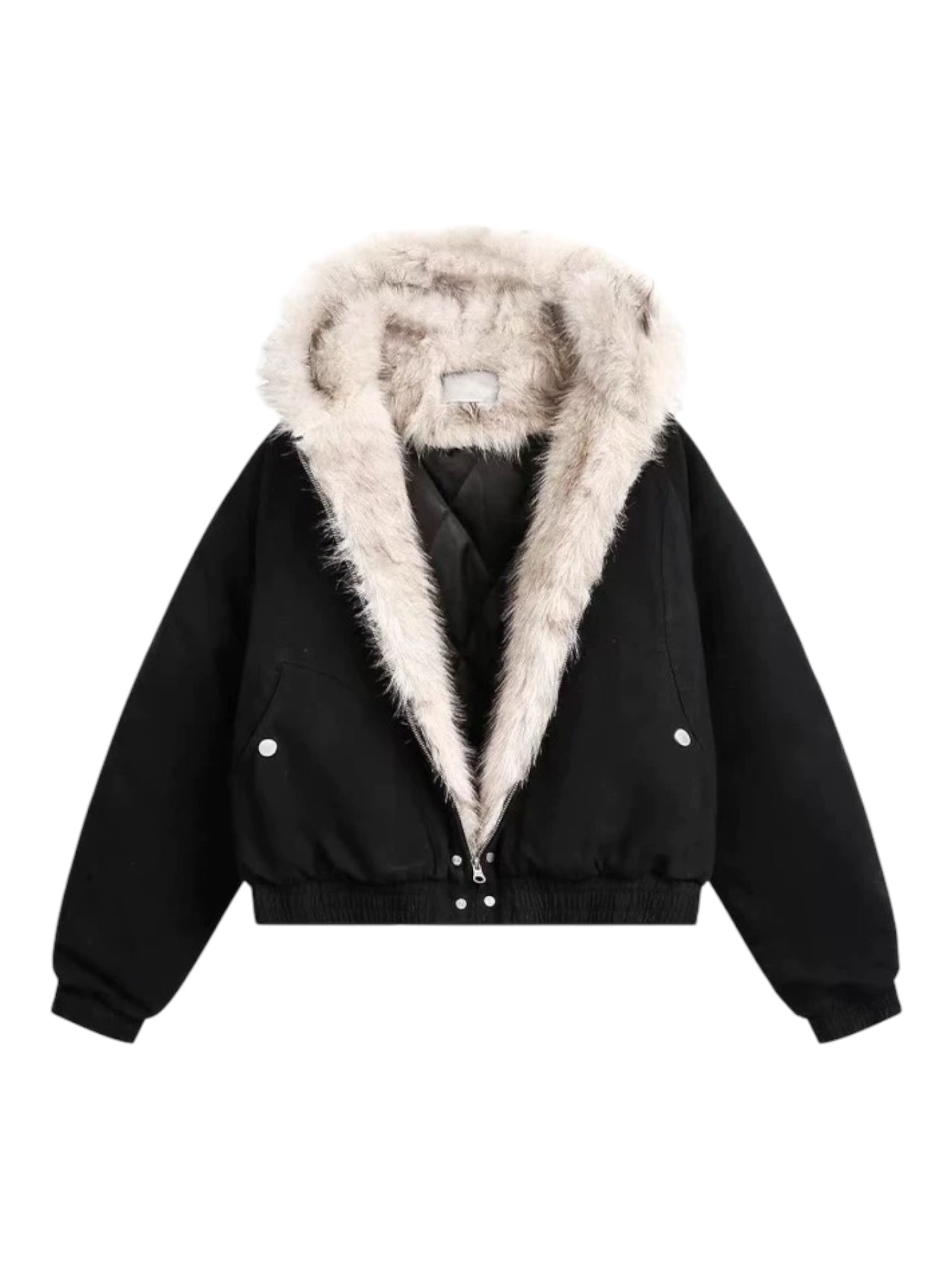[Korean Girl] FUR LINED PUFFER BOMBER JACKET st5016