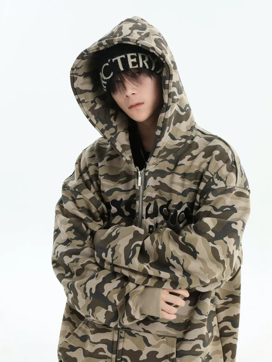 [INSstudios] FULL PRINT CAMOUFLAGE JACKET ST1251