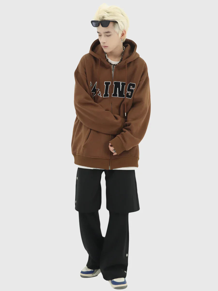 [INSstudios] BIG LOGO ZIPPER JACKET ST556