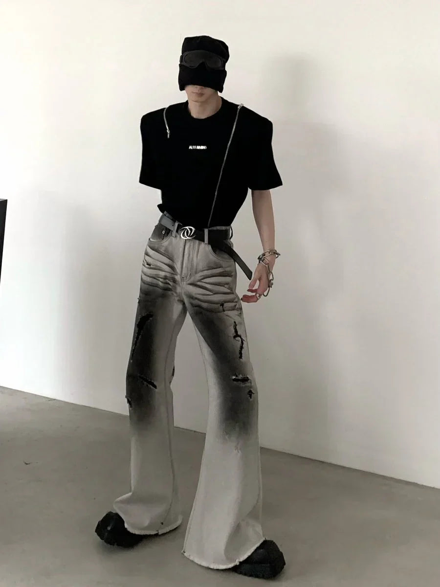 [AUTUMNWIND] 블랙 앤 화이트 진 ST952 