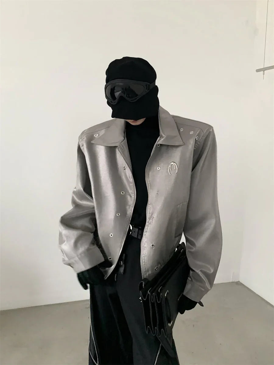 [AUTUMNWIND] 숄더패드 실루엣 라펠 숏 재킷 ST517 