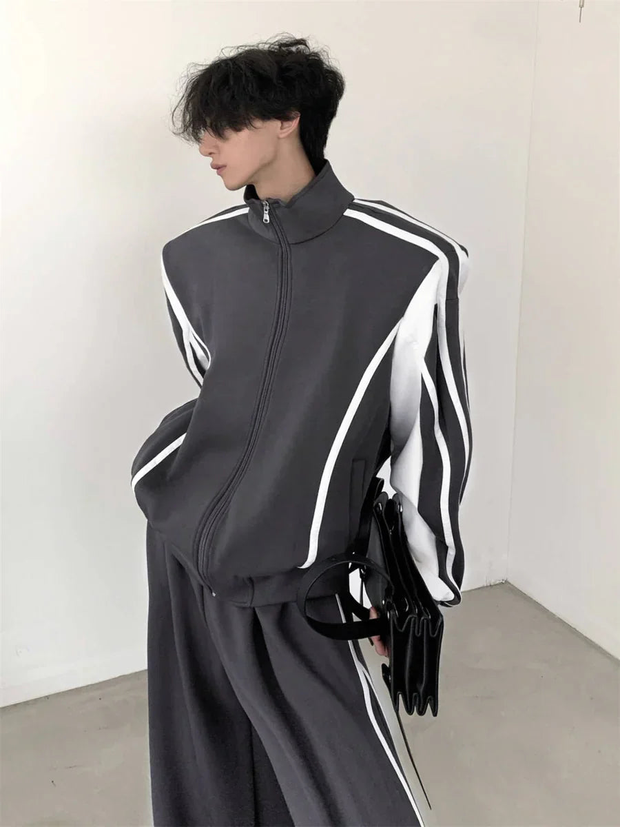 [가을바람] 캐주얼 스트라이프 수트 