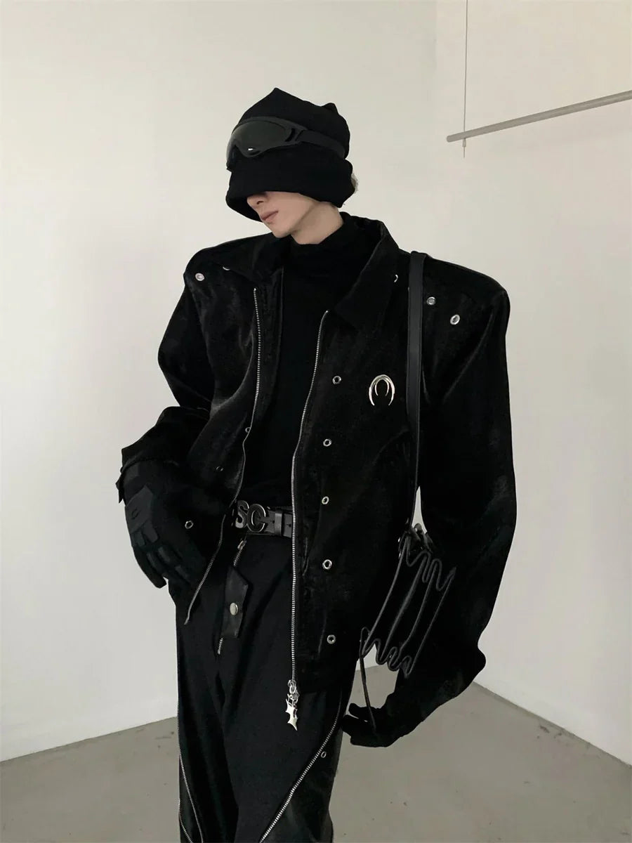 [AUTUMNWIND] 숄더패드 실루엣 라펠 숏 재킷 ST517 