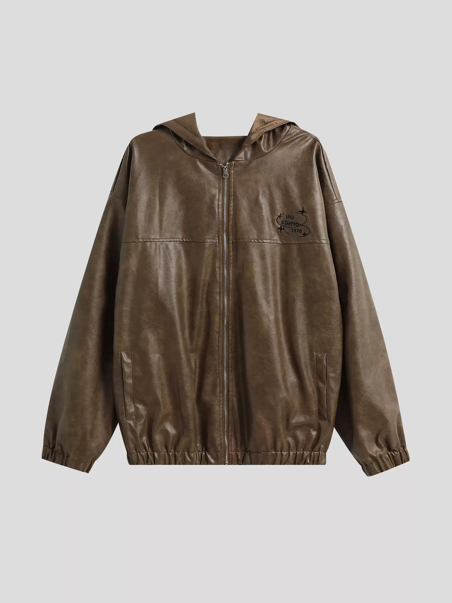 [INSstudios] PU LEATHER JACKET ST1204