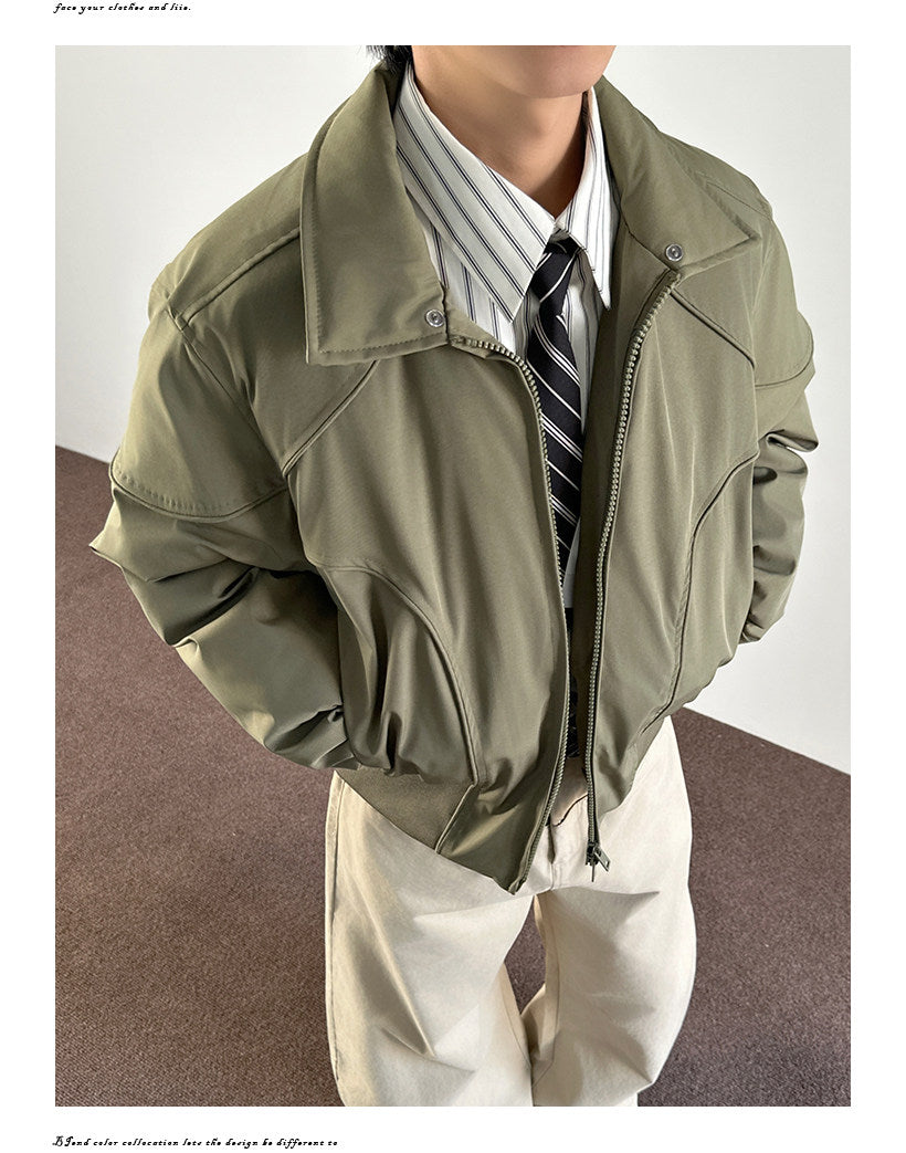 OVERSIZED BOMBER JACKET WITH REMOVABLE FLEECE COLLAR-CASUAL OUTERWEAR EHW5013