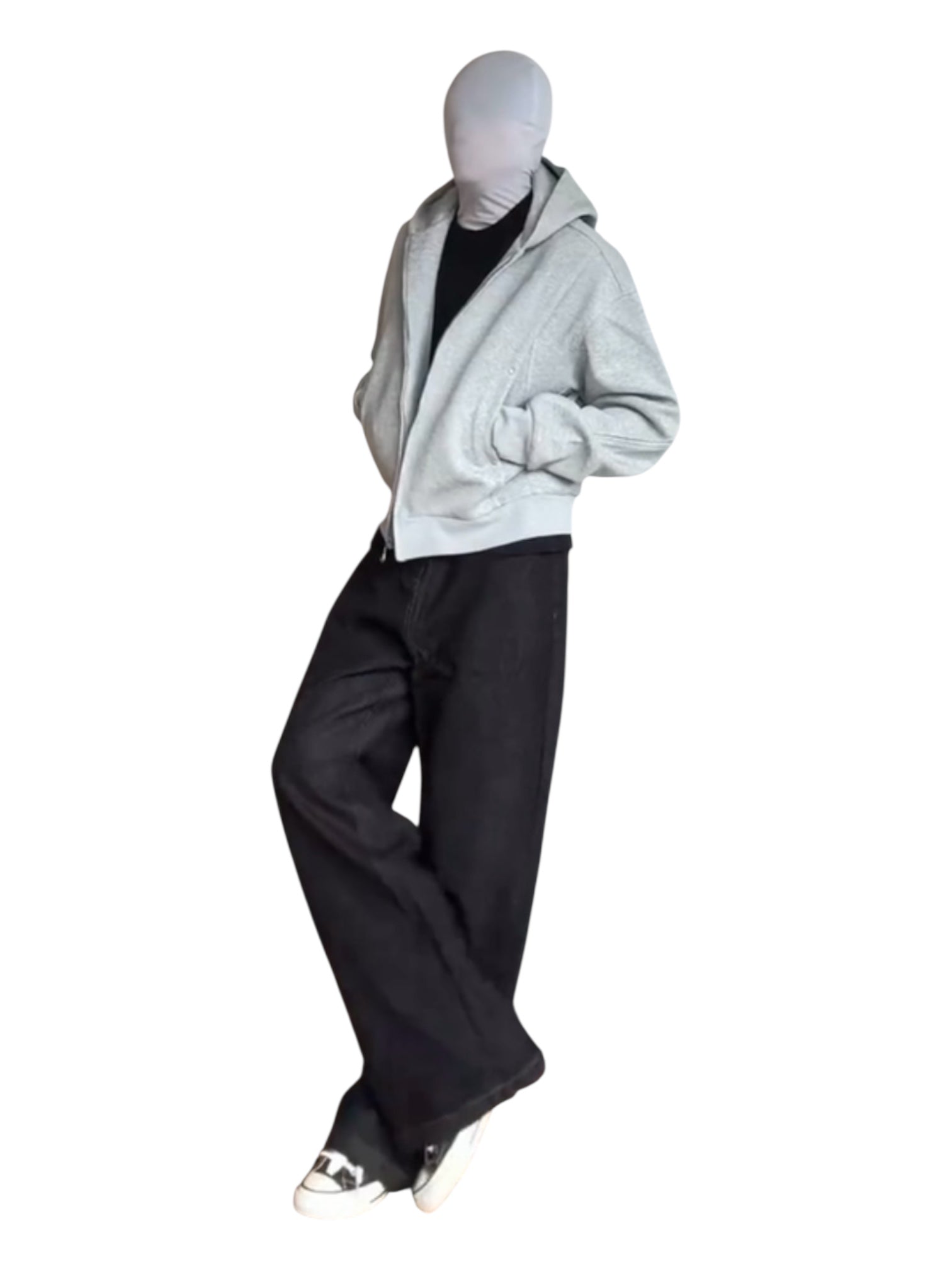 [OLD] FAUX TWO-PIECE HOODED LOOSE JACKET st5035