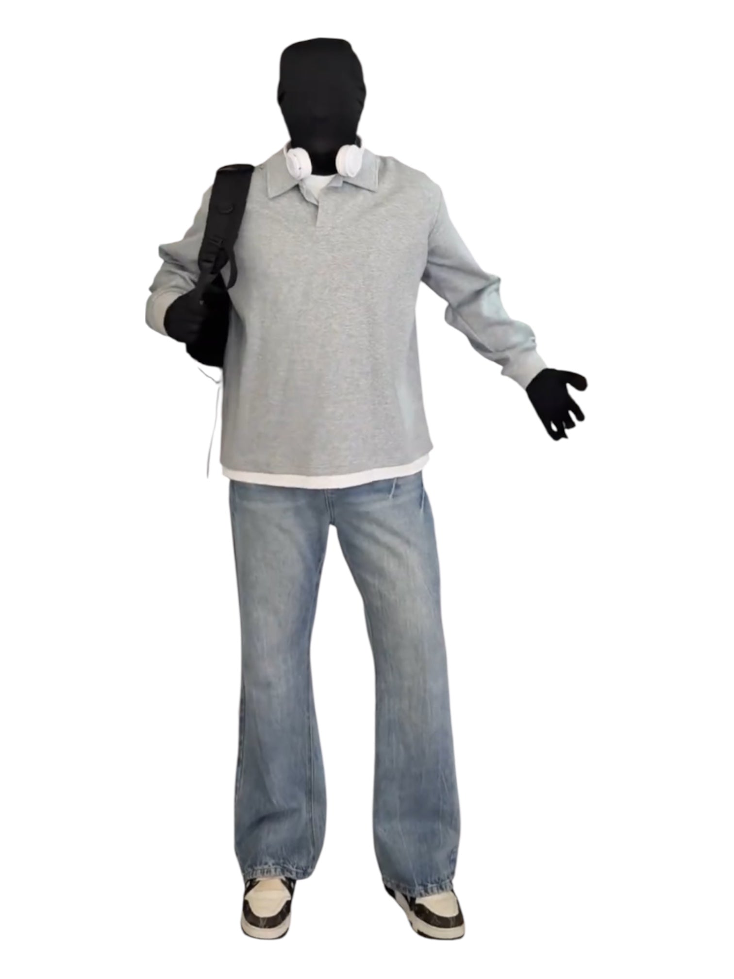 [BLAEXIT] BLAEXIT LAYERED-COLLAR POLO SHIRT st5043