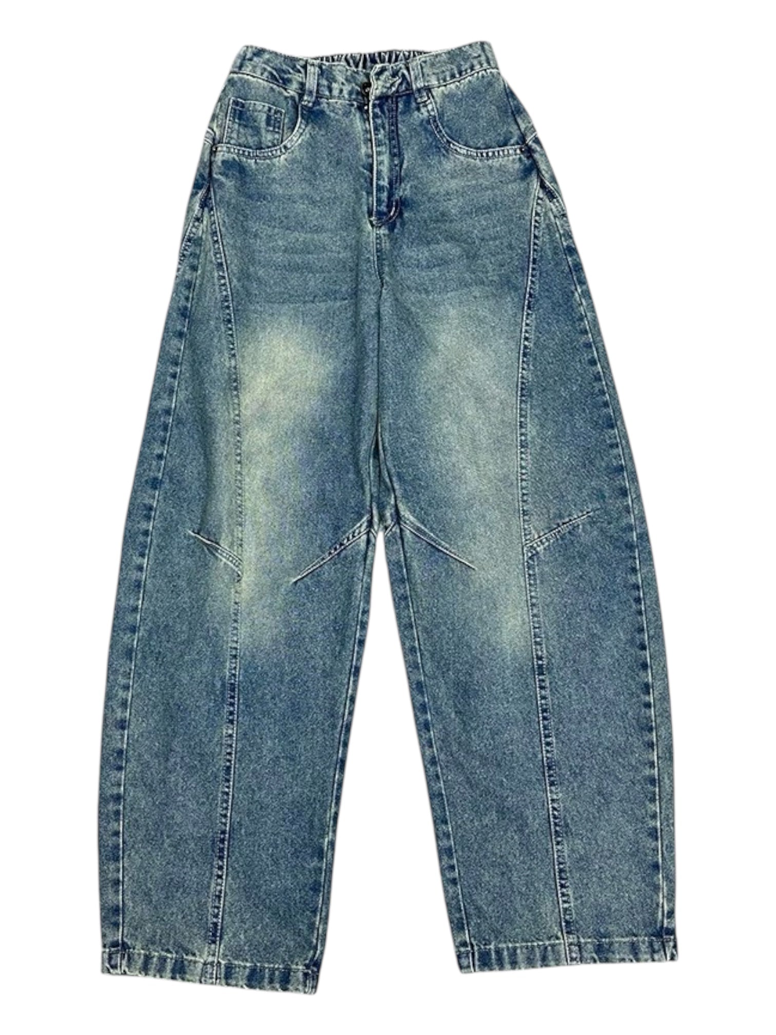 [MUGE ]VINTAGE WASHED WIDE-LEG JEANS ST1261