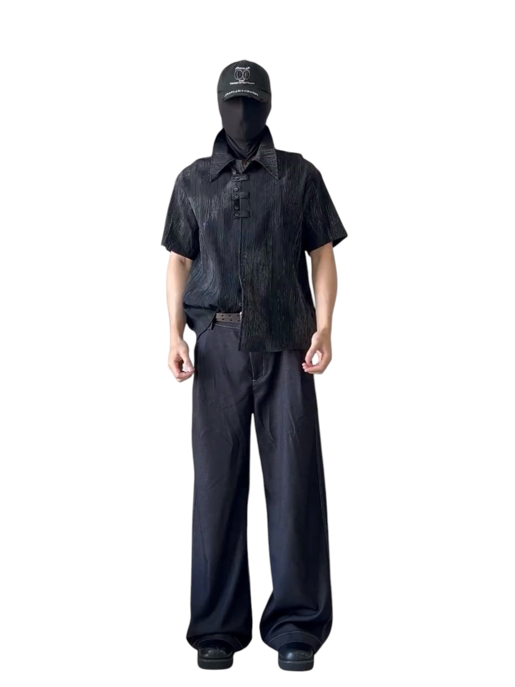 [NO SENSE] DRAPE TEXTURE COLLAR SHIRT st5019