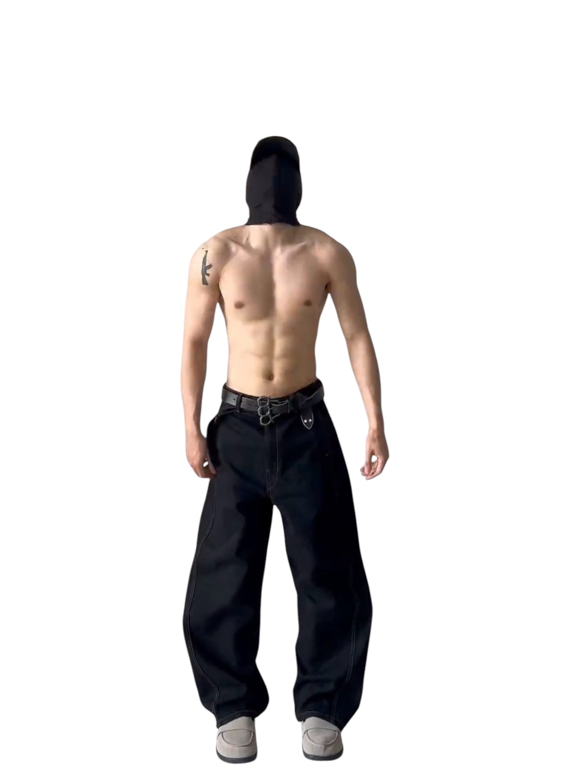 [SINONOME] DRAWSTRING A-CUT HEAVY JEANS st5021