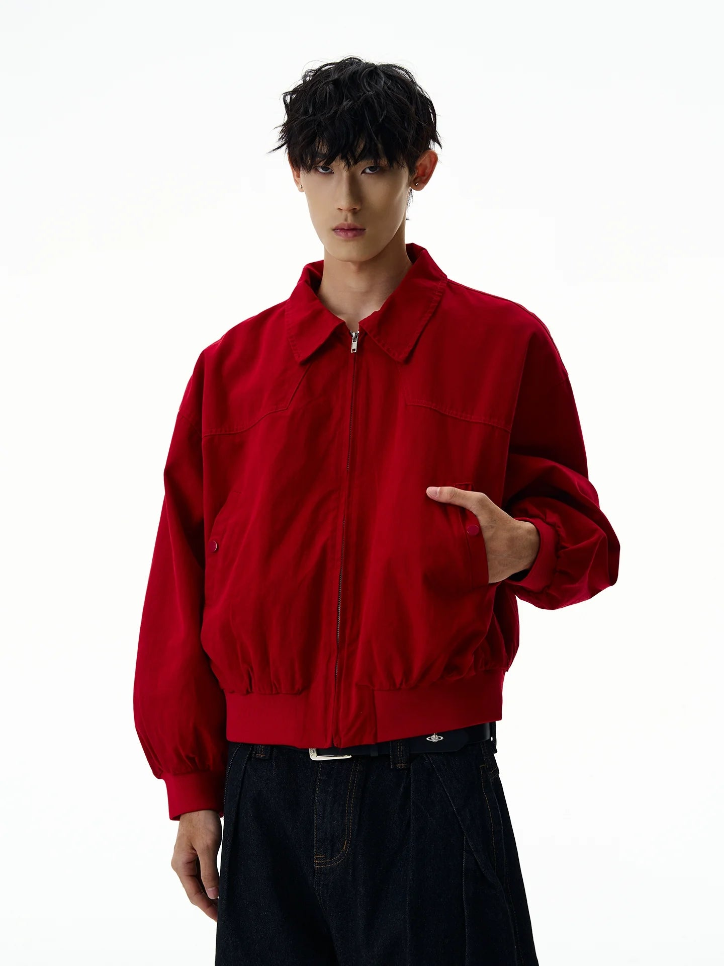 Vintage Red Harrington Jacket SIN0955