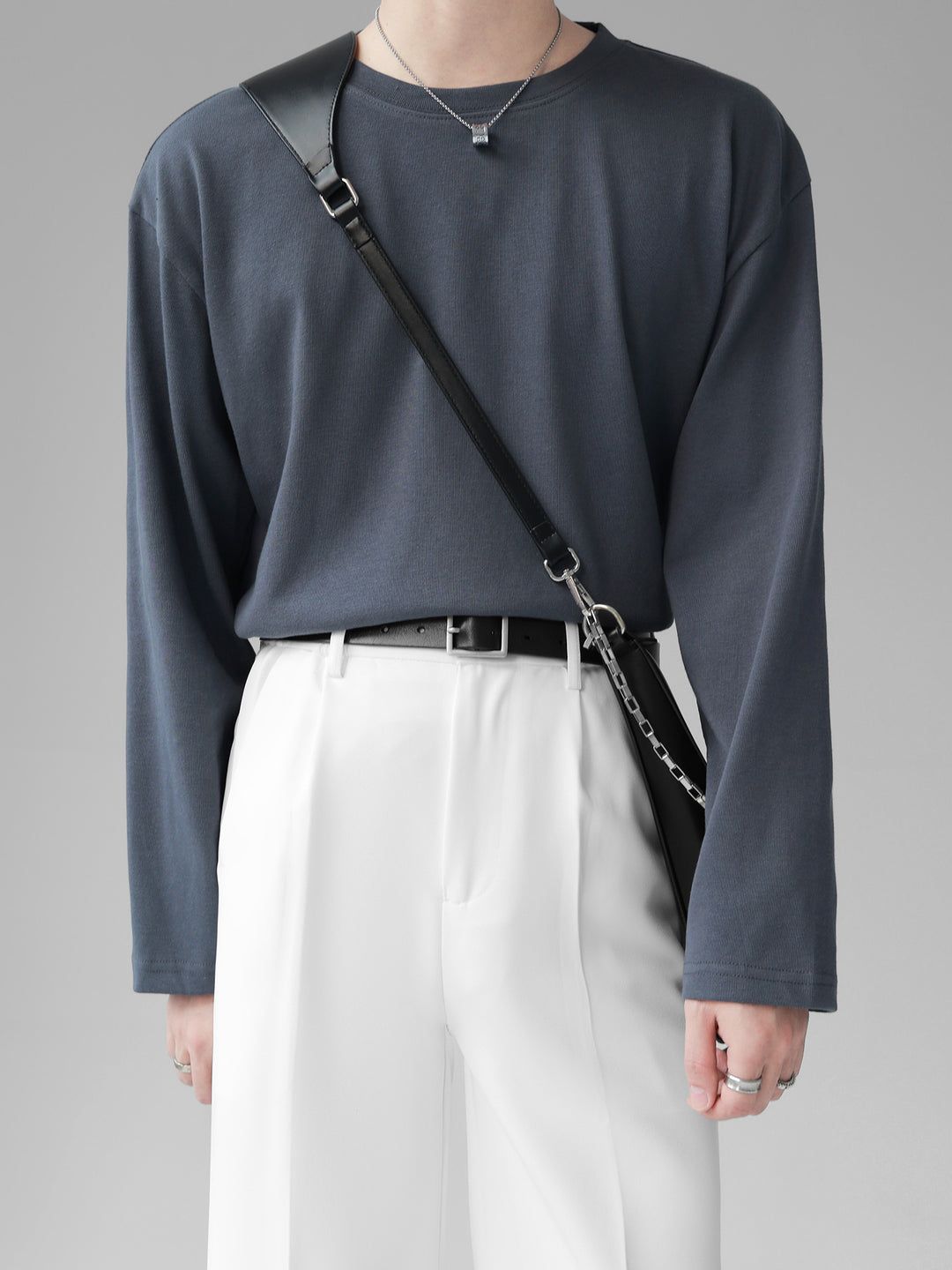 [HOHO] 자체 제작 고급 드레이프 솔리드 컬러 티셔츠 ST1750 