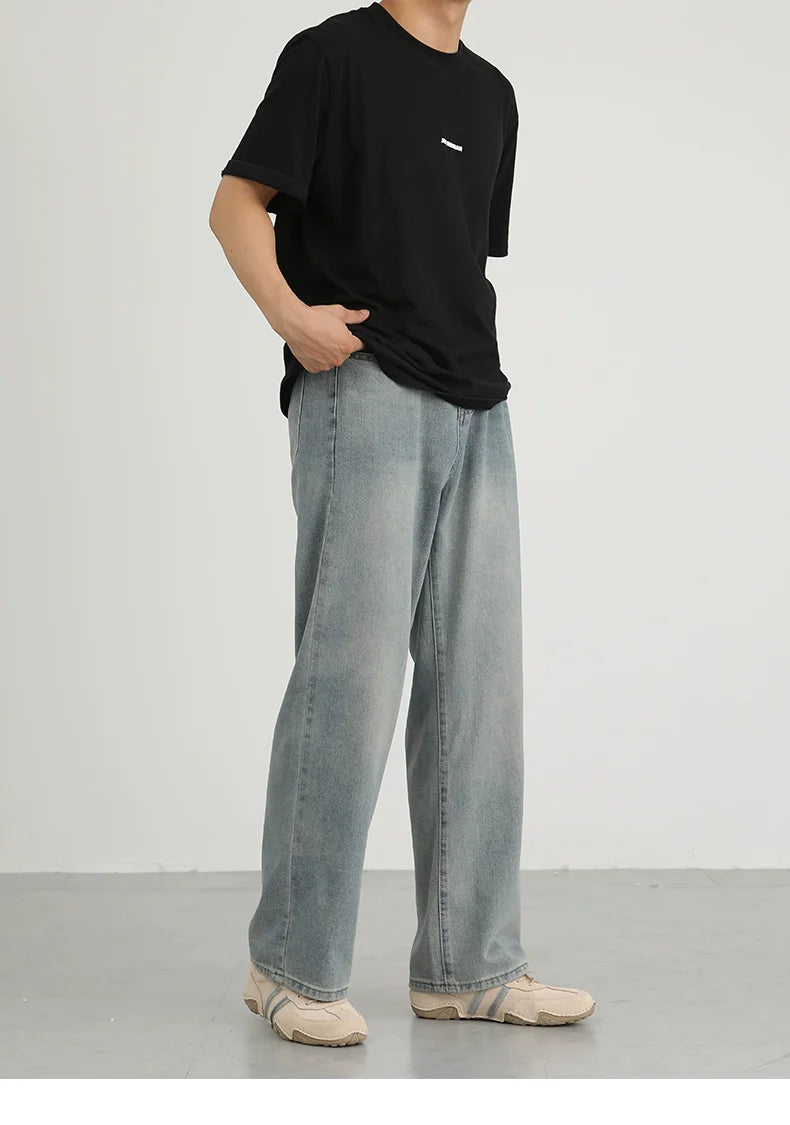 Washed and old versatile casual pants SIN0942