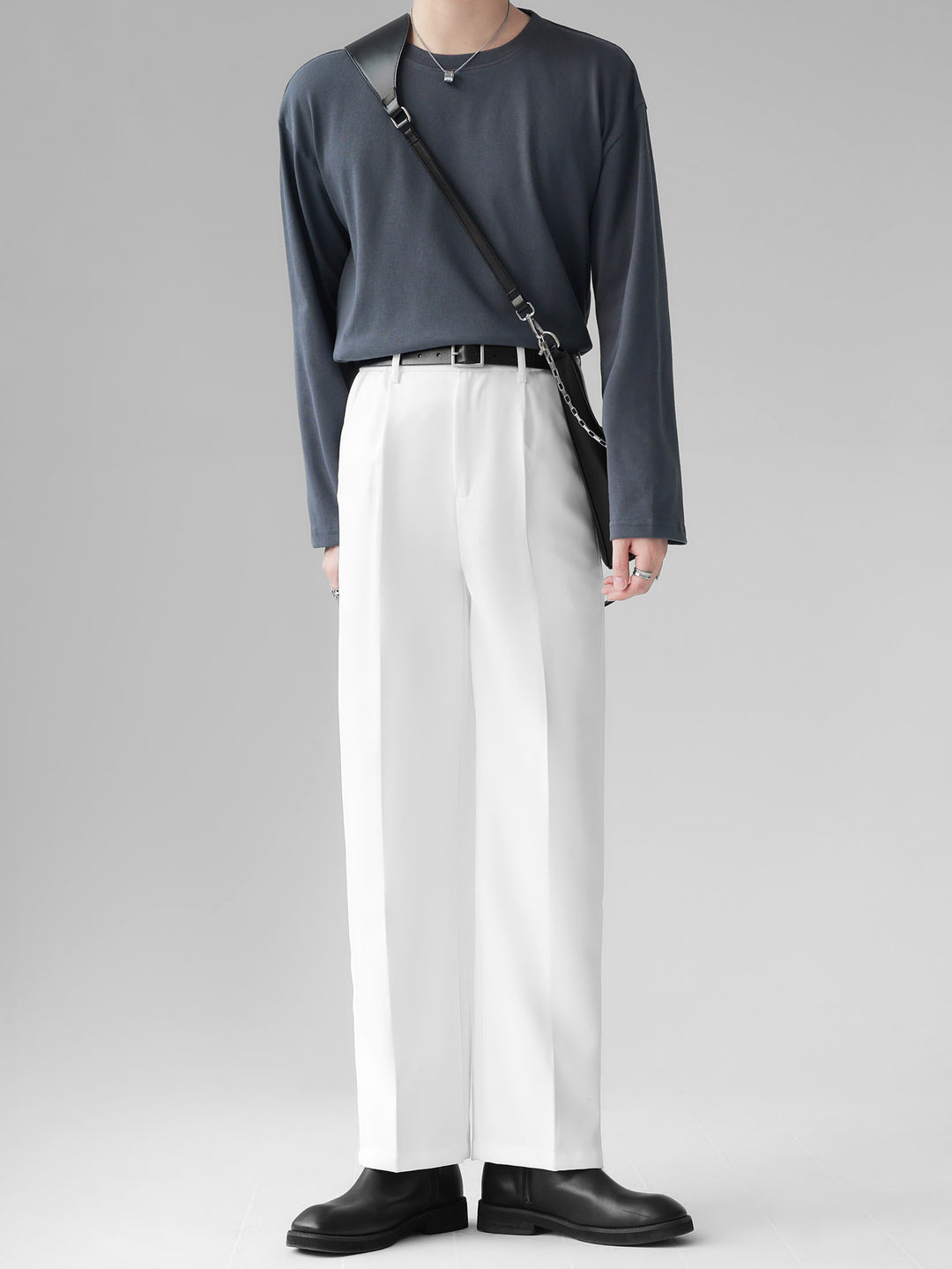 [HOHO] 자체 제작 고급 드레이프 솔리드 컬러 티셔츠 ST1750 