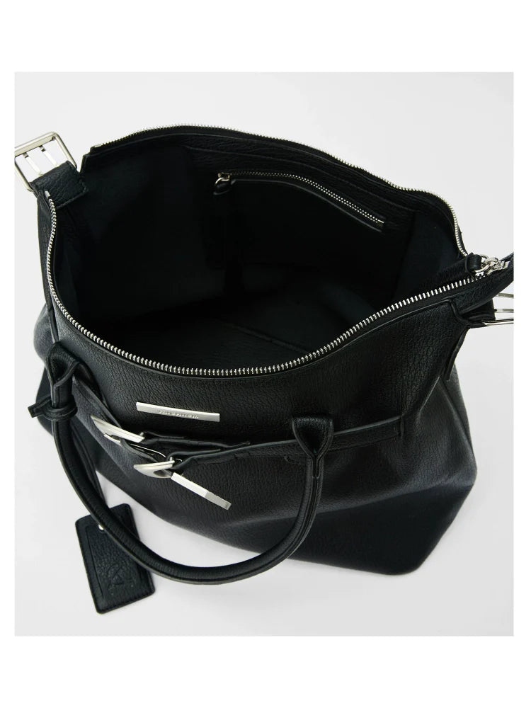 Ice pattern hand bag dual-purpose buckle vibe leather cleanfit commuter tote bag