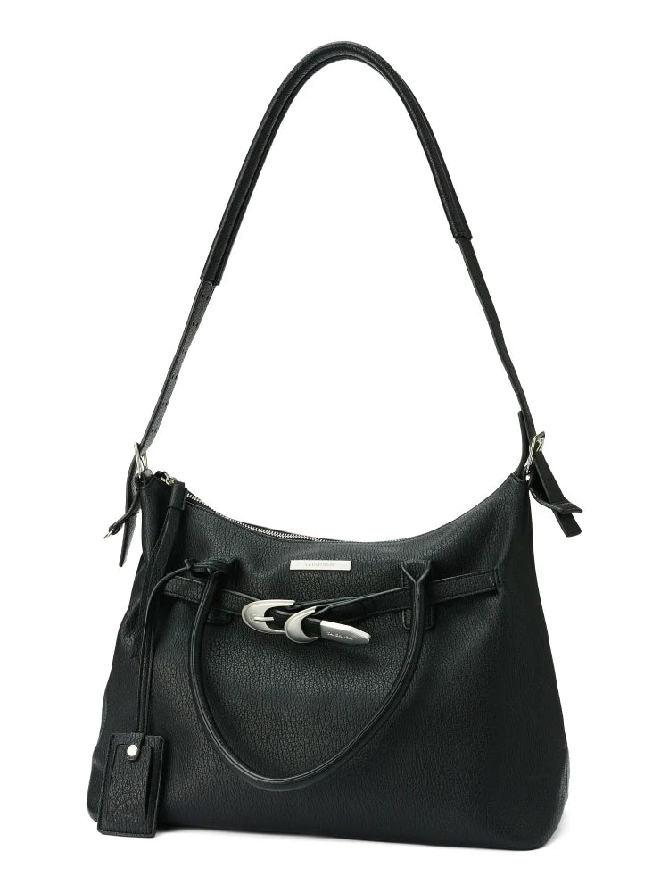 Ice pattern hand bag dual-purpose buckle vibe leather cleanfit commuter tote bag