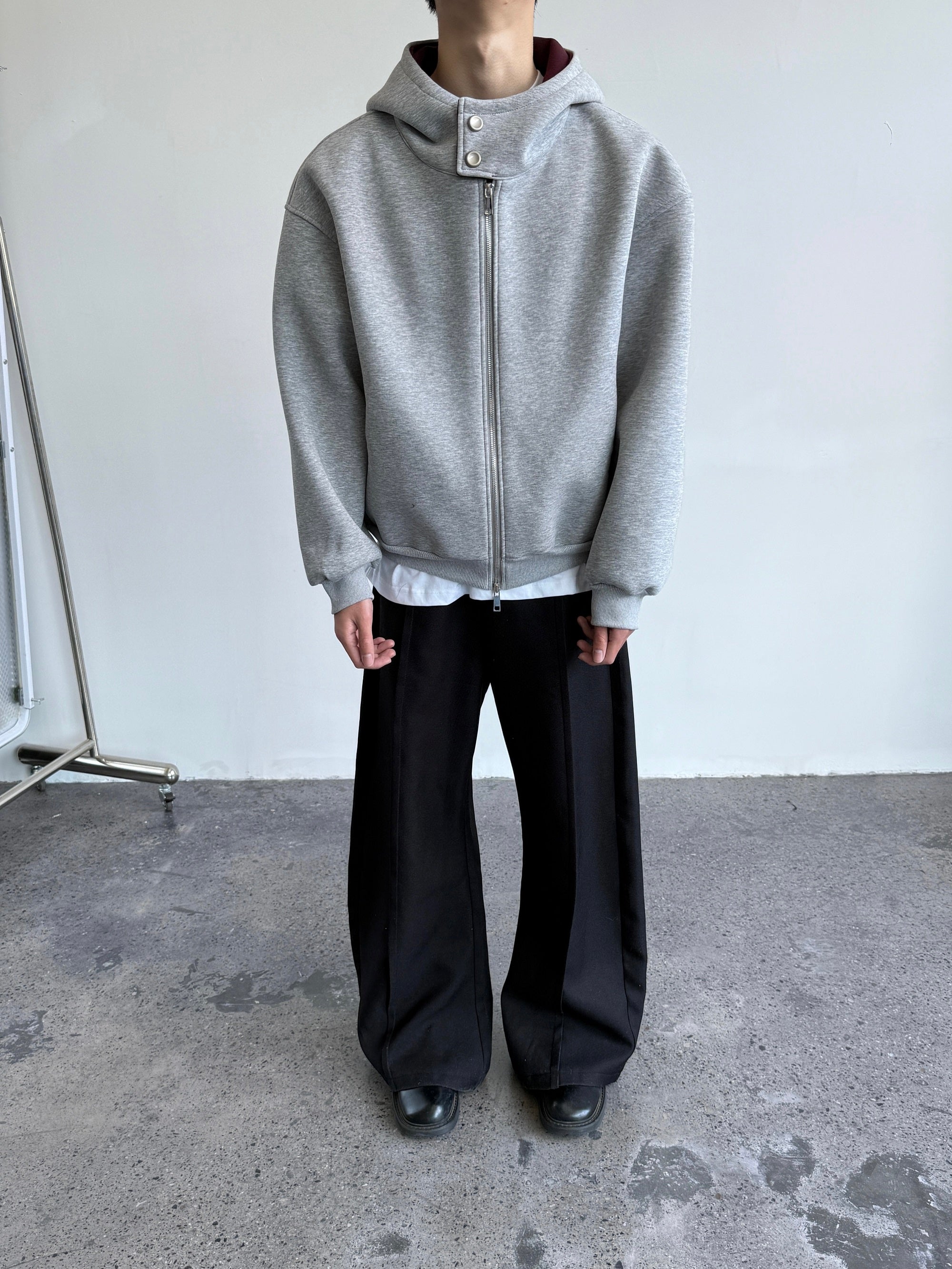 [플랫룸] 더블 지퍼 후드 재킷 st2069