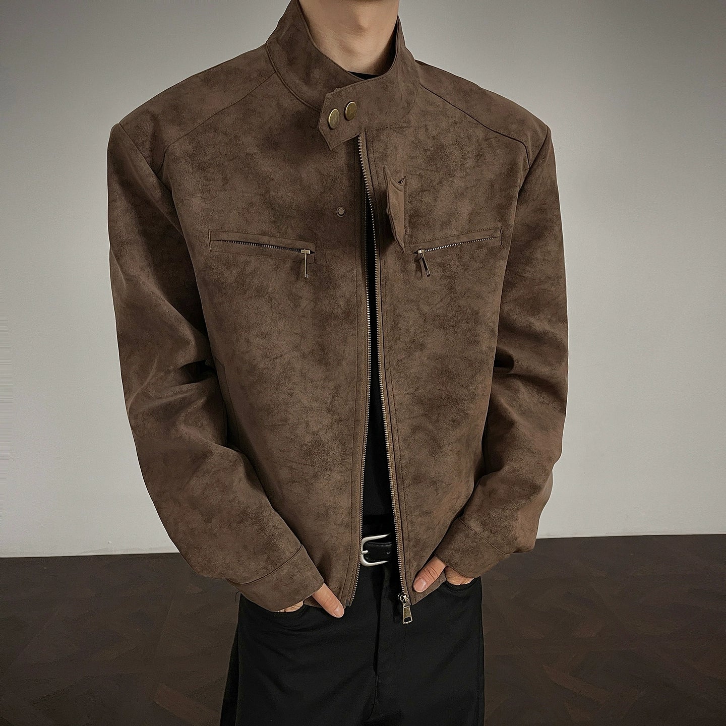 Vintage Harrington-Jacke mit Stehkragen und Batikmuster SIN0951 