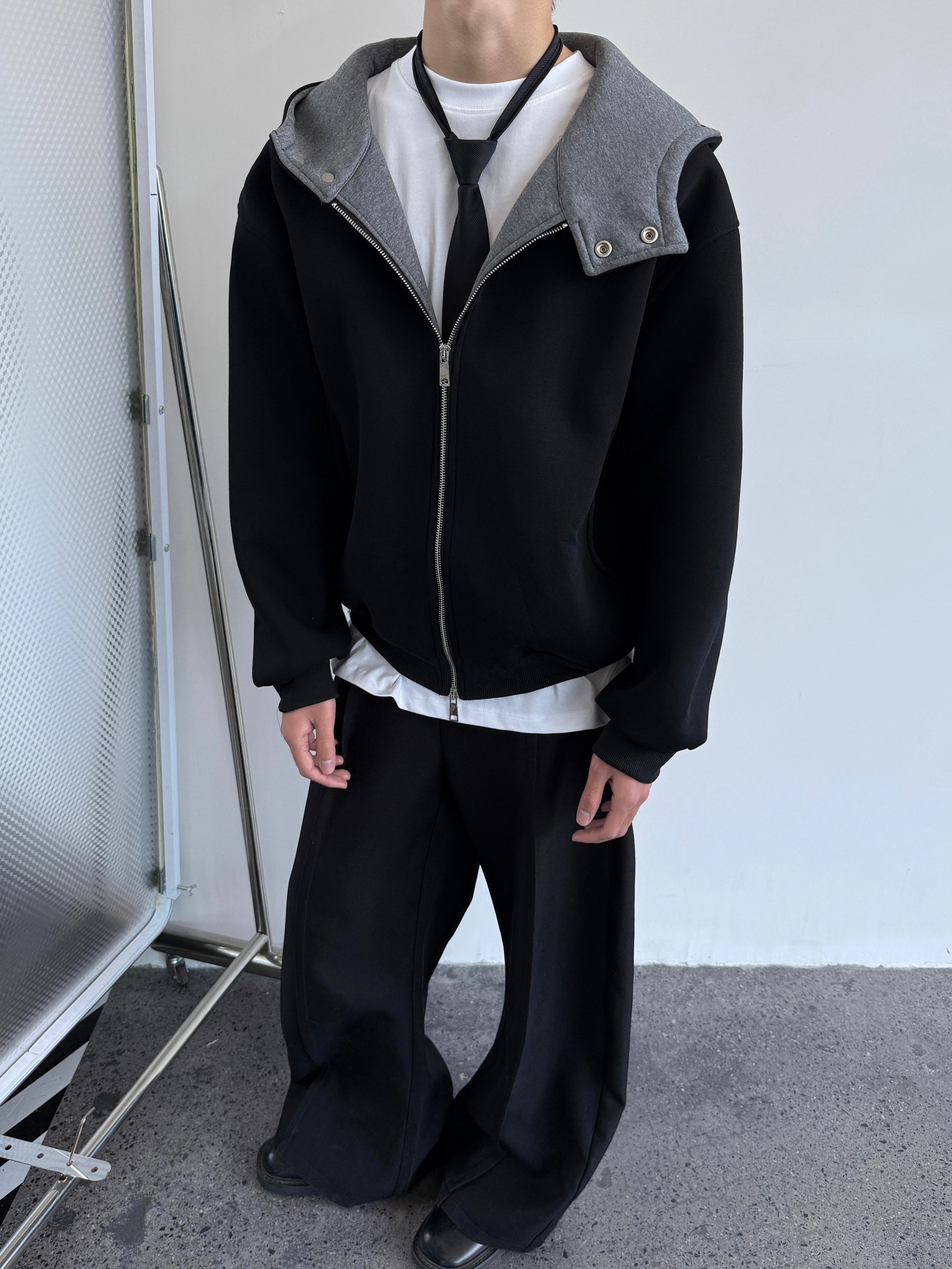 [플랫룸] 더블 지퍼 후드 재킷 st2069